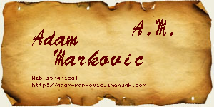 Adam Marković vizit kartica